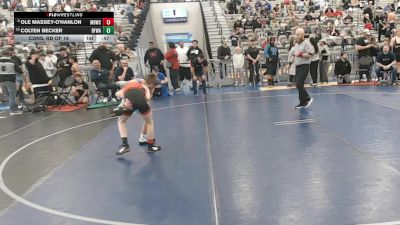 80 lbs Cons. Rd Of 16 - Colten Becker, Black Fox Wrestling Academy vs Ole Massey-O'Hanlon, Mat Demon Wrestling Club
