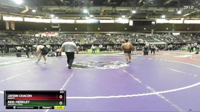 215 lbs Champ. Round 2 - Reid Merkley, Wasatch Utah vs Jaydin Chacon, Minico