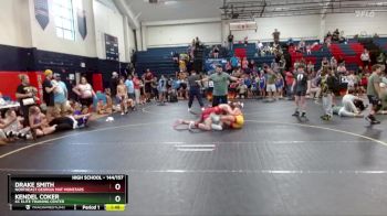 144/157 Round 3 - Drake Smith, Northeast Georgia Mat Monstars vs Kendel Coker, KC Elite Training Center