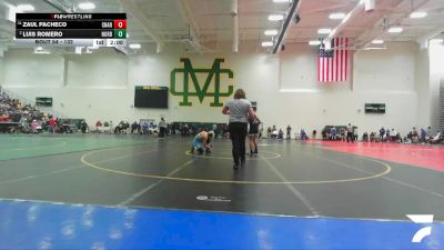 132 lbs Champ. Round 1 - Zaul Pacheco, Channel Islands vs Luis Romero, Villa Park