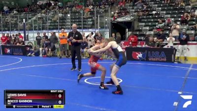 102 lbs Quarterfinal - Lewis Davis, AR vs Rocco Gannon, WA