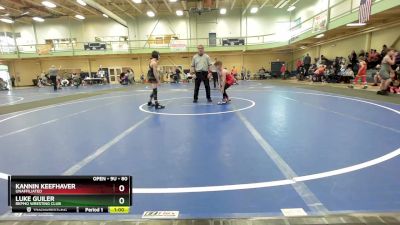 80 lbs Cons. Semi - Luke Guiler, Repmo Wresting Club vs Kannin Keefhaver, Unaffiliated