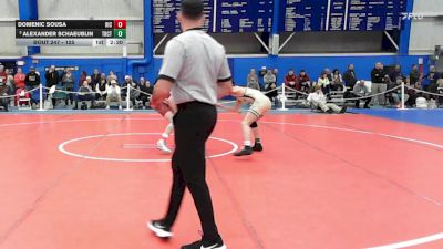 125 lbs Cons. Round 5 - Domenic Sousa, Rhode Island College vs Alexander Schaeublin, Trinity (ct)