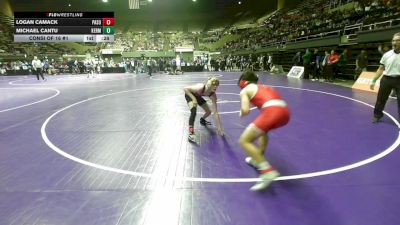 122 lbs Consi Of 16 #1 - Logan Camack, Paso Robles vs Michael Cantu, Kerman