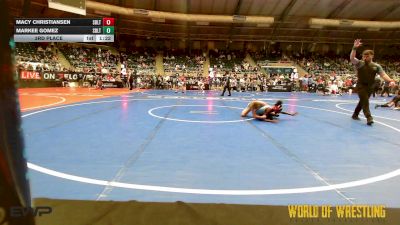 82 lbs 3rd Place - Macy Christiansen, Sebolt Wrestling Academy vs Markee Gomez, Sebolt Wrestling Academy