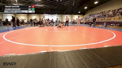 58 lbs Rr Rnd 1 - Vincent Butcher, Tulsa Blue T Panthers vs Jolene Chuculate, HURRICANE WRESTLING ACADEMY