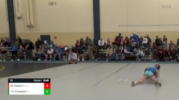 70 lbs Quarterfinal - Hank Droessler, Cuba City vs Walter Caulum, West Salem Bangor