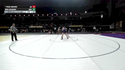174 lbs Consi Of 32 #2 - Paul Moore, Liberty vs Ben Colbart, Adrian College