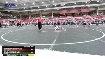 100 lbs Cons. Round 4 - Owen Brenneman, Slyfox vs Gunner VanNorman, Linn County