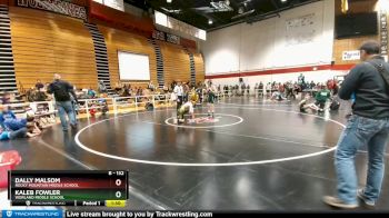 132 lbs Cons. Round 3 - Kaleb Fowler, Worland Middle School vs Dally Malsom, Rocky Mountain Middle School