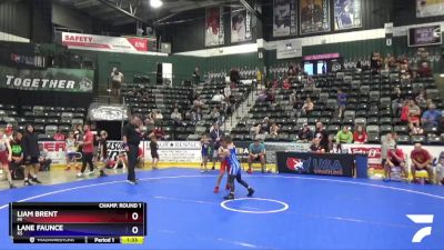 67 lbs Champ. Round 1 - Liam Brent, MI vs Lane Faunce, KS