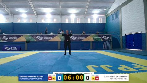 GUSTAVO RODRIGUES MATEUS vs CLEBER HORTA DA CRUZ NETO 2026 FPJJ Circuito Paulista NO GI Etapa 2