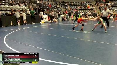 85 lbs Cons. Round 3 - Dylan Wallace, Creston Express Wrestling vs Tristan Perkins, Smithville Youth Wrestling