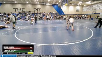 103 lbs Quarterfinal - Gage Snook, Sanderson Wrestling Academy vs Carson Peebles, Upper Valley Aces