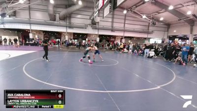 110 lbs 1st Place Match - Layton Urbanczyk, Liberty Hill Wrestling Club vs Ava Cabalona, Takedown-City Wrestling