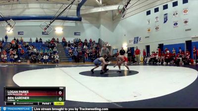 110 lbs Round 2 (4 Team) - Logan Parks, New Palestine vs Ben Gardner, Carmel