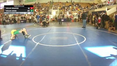 100 lbs Quarterfinal - Nolan Graeter, Clyde Amatuer Wrestling vs Nolan Legge, Anna Youth Wrestling