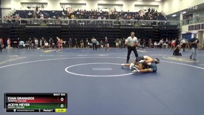 141 lbs Cons. Round 6 - Aceyn Meyer, Shasta College vs Evan Granados, Cerritos College