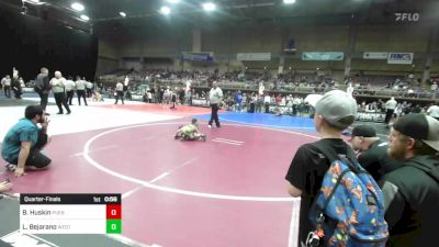 43 lbs Quarterfinal - Beau Huskin, Pueblo West vs Luis Bejarano, Westy Futures Wolfpack