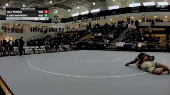 285 lbs Quarters & 1st Wb (16 Team) - Will Thomas, Woodland, Cartersville vs Kyler Matthews, Ware County