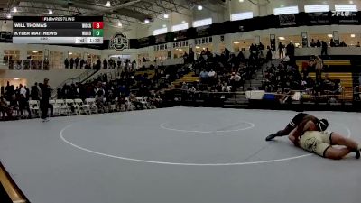 285 lbs Quarters & 1st Wb (16 Team) - Will Thomas, Woodland, Cartersville vs Kyler Matthews, Ware County