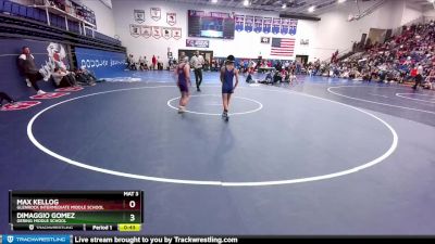 80 lbs Prelim - Dimaggio Gomez, Gering Middle School vs Max Kellog, Glenrock Intermediate Middle School