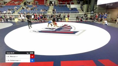 100 lbs Cons 16 #1 - Kyler Menza, WA vs Anna Ockerman, NC