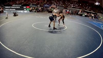 D 3 144 lbs Champ. Round 1 - Wesley Kirkpatrick, Church Point vs Genti Brahimi, Episcopal