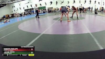 125 Freshman/Soph Cons. Round 3 - Jacob Stetz, Slippery Rock vs Dakota Phillips, Mount St Joseph