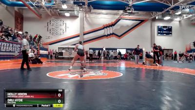 155 lbs Cons. Round 4 - Dru Hyde, Macomb vs Holly Hixon, Mackinaw (Deer Creek-M.)