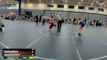 105 lbs Round 2 (8 Team) - Nabhanya Dhiman, Top Dawg Academy vs Cooper Breslin, Burnett Trained WC