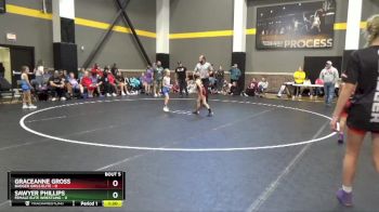 46 lbs Round 3 (4 Team) - Graceanne Gross, Badger Girls Elite vs Sawyer Phillips, Female Elite Wrestling