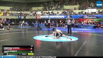 125 lbs Semifinal - Mason Barrett, Averett vs Christian Guzman, North Central