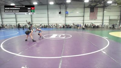 84 lbs Round 1 (9am Saturday) - Braylon Decker, Terps Xpress vs Adam Hagenbuch, Dynasty Black