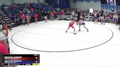 56 lbs Round 5 (6 Team) - Braylen Womack, Kansas Blue Boys vs Grayson Werner, Nebraska Blue Boys