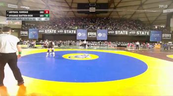 Girls 1B/2B/1A 155 Cons. Round 3 - Abygail Vargas, Lake Roosevelt (Girls) vs Ayamae Batten-Bob, Lake Roosevelt (Girls)