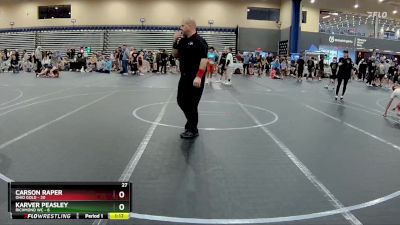 92 lbs Round 2 (4 Team) - Carson Raper, Ohio Gold vs Karver Peasley, Richmond WC