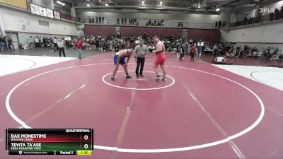 285 lbs Quarterfinal - Tevita Ta`ase, Mesa Mountain View vs Dax Monestime, Boulder Creek