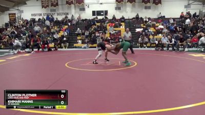 132 lbs Cons. Round 3 - Khimari Manns, St Edward vs Clinton Plotner, Lake Highland Prep