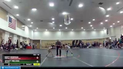 49 lbs Cons. Round 3 - Wyatt Melvan, Indiana vs Hoyt Rosman, Oak Hill Wrestling Club