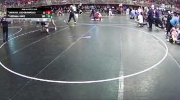 185 lbs Quarterfinal - Abigail Ledgerwood, Cedar Bluffs vs Tatiana King, Gering Wrestling Club