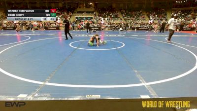46 lbs Consi Of 8 #1 - Hayden Templeton, Mat Rats Rebooted vs Cash Scott, Cowboy Wrestling Club