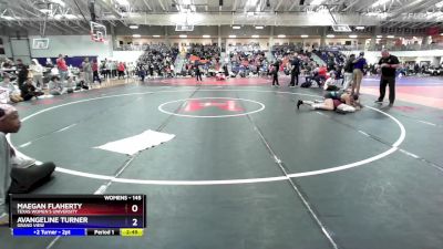 145 lbs Cons. Round 8 - Avangeline Turner, Grand View vs Maegan Flaherty, Texas Women`s University