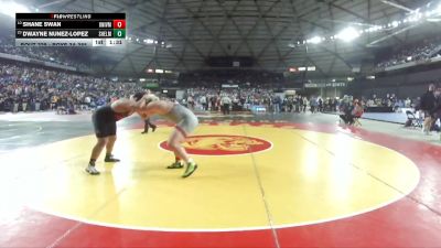 Boys 3A 285 lbs Champ. Round 2 - Dwayne Nunez-Lopez, Shelton vs Shane Swan, University