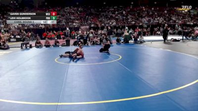 3A 98 lbs Cons. Round 2 - Gaven Gunderson, West Side vs Levi Holbrook, Priest River