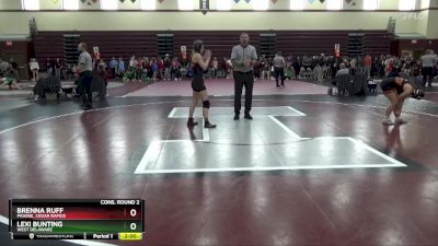 120 lbs Cons. Round 2 - Brenna Ruff, Prairie, Cedar Rapids vs Lexi Bunting, West Delaware