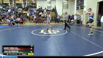 197 lbs Quarterfinal - Josh Hildebrand, Montgomery Catholic Prep School vs David Tubbs-hill, Prattville Christian Academy