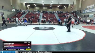 120 lbs Round 3 - Boden Banta, Upper Valley Aces vs Hunter Pope, Bonners Ferry Wrestling Club
