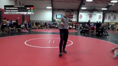 113 lbs 7th Place Match - Zach Johnson, Louisa-Muscatine vs Ben Marshall, Mackinaw
