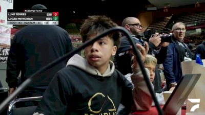 Bantam - 53 lbs Champ. Round 2 - Lucas Petrosian, Mad Dawg Wrestling Club vs Luke Torres, So Cal Hammers Wrestling